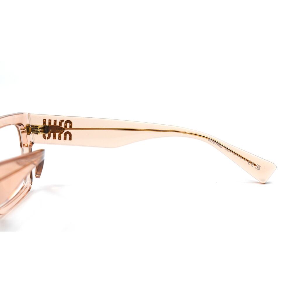 NEW MIU MIU MU02XV PEACH TRANSPARENT AUTHENTIC EYEGLASSES FRAME - Picture 10 of 14